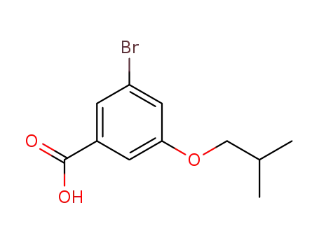 Molecular Structure of 1228956-99-7 (3-Bromo-5-isobutoxybenzoic acid)