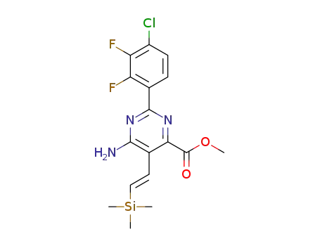 (E)-methyl 6-amino-2-(4-chloro-2,3-difluorophenyl)-5-(2-(trimethylsilyl)vinyl)pyrimidine-4-carboxylate