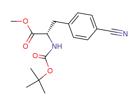L-Phenylalanine, 4-cyano-N-[(1,1-dimethylethoxy)carbonyl]-, methyl
ester