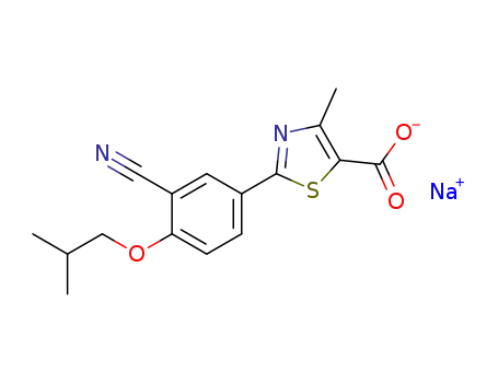 Molecular Structure of 1140907-13-6 (febuxostat sodium)