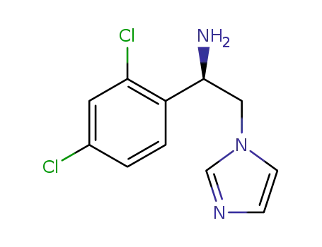 Molecular Structure of 1415114-05-4 ((R)-1-(2,4-dichlorophenyl)-2-(1H-imidazol-1-yl)ethan-1-amine)