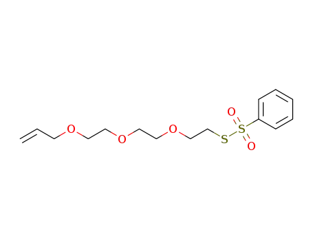 Molecular Structure of 1352078-77-3 (S-(2-(2-(2-allyloxy-ethoxy)-ethoxy)-ethyl) benzenethiosulfonate)
