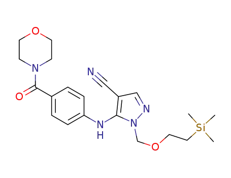 5-[4-(morpholine-4-carbonyl)-phenylamino]-1-(2-trimethylsilanyl-ethoxymethyl)-1H-pyrazole-4-carbonitrile