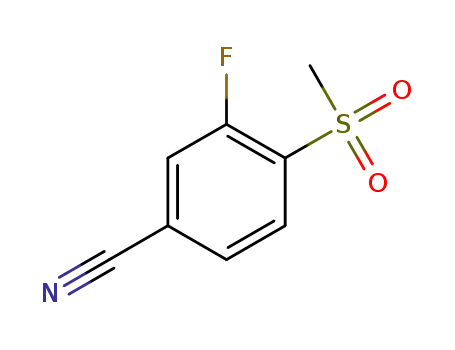 Molecular Structure of 185946-05-8 (3-Fluoro-4-(methylsulphonyl)benzonitrile)