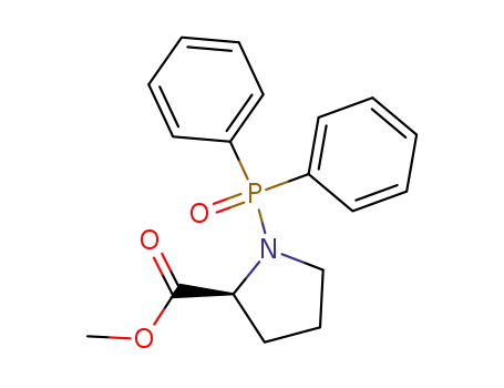 Molecular Structure of 608533-84-2 ((S)-1-(Diphenyl-phosphinoyl)-pyrrolidine-2-carboxylic acid methyl ester)
