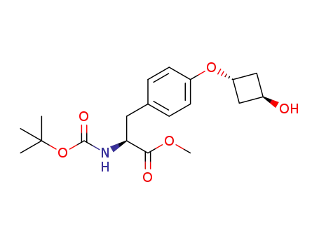 methyl N-(tert-butoxycarbonyl)-O-(trans-3-hydroxycyclobutyl)-L-tyrosine