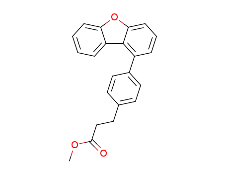 Molecular Structure of 1358694-42-4 (methyl 3-(4-(dibenzo[b,d]furan-1-yl)phenyl)propanoate)