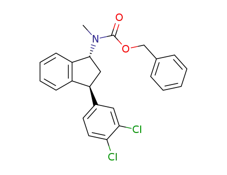 Molecular Structure of 1422045-80-4 (benzyl ((1R,3S)-3-(3,4-dichlorophenyl)-2,3-dihydro-1H-inden-1-yl)methylcarbamate)