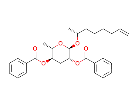 (2S,3R,5R,6R)-2-methyl-6-((R)-oct-7-en-2-yloxy)tetrahydro-2H-pyran-3,5-diyl dibenzoate