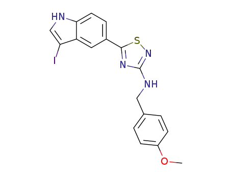 5-(3-iodo-1H-indol-5-yl)-N-(4-methoxybenzyl)-1,2,4-thiadiazol-3-amine