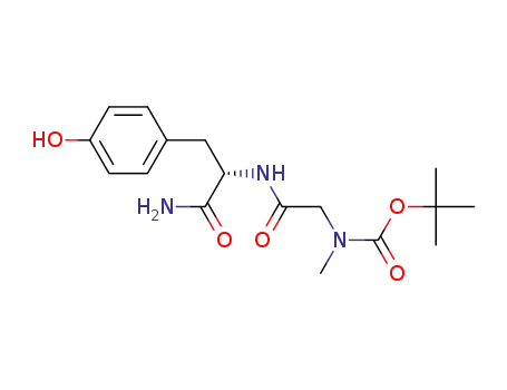 Molecular Structure of 80621-91-6 (tert-butyloxycarbonyl-sarcosyl-tyrosine amide)