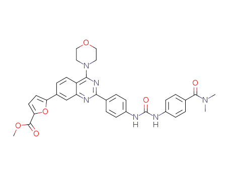 methyl 5-(2-(4-(3-(4-(dimethylcarbamoyl)phenyl)ureido)phenyl)-4-morpholino-quinazolin-7-yl)furan-2-carboxylate