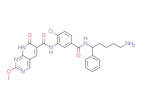 N-(5-(5-amino-1-phenylpentylcarbamoyl)-2-chlorophenyl)-2-methoxy-7-oxo-7,8-dihydropyrido[2,3-d]pyrimidine-6-carboxamide