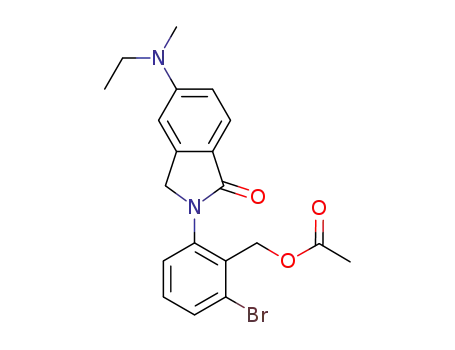 2-bromo-6-(5-(ethyl(methyl)amino)-1-oxoisoindolin-2-yl)benzyl acetate