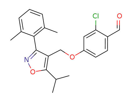 Molecular Structure of 1374961-79-1 (2-chloro-4-{[3-(2,6-dimethylphenyl)-5-isopropylisoxazol-4-yl]methoxy}benzaldehyde)