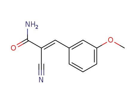 Molecular Structure of 15804-60-1 ((E)-2-CYANO-3-(3-METHOXYPHENYL)-2-PROPENAMIDE)