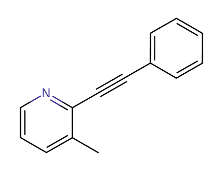 Molecular Structure of 63731-32-8 (Pyridine, 3-methyl-2-(phenylethynyl)-)