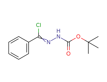 Molecular Structure of 1422157-55-8 (tert-butyl N-[[chloro(phenyl)methylene]amino]carbazate)