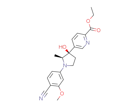 ethyl 5-[(2S,3R)-1-(4-cyano-3-methoxyphenyl)-3-hydroxy-2-methylpyrrolidin-3-yl]pyridine-2-carboxylate