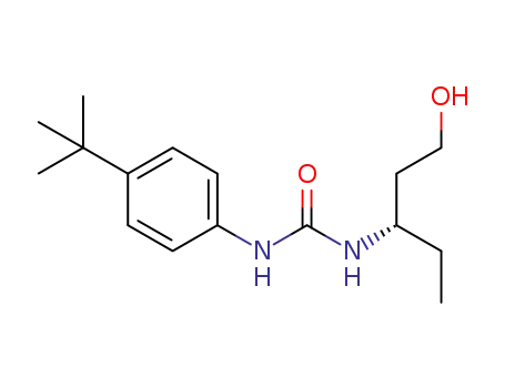 Molecular Structure of 1381761-91-6 ((S)-1-(4-(tert-butyl)phenyl)-3-(1-hydroxypentan-3-yl)urea)