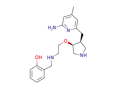 2-((2-((3S,4S)-4-((6-amino-4-methylpyridin-2-yl)methyl)-pyrrolidin-3-yloxy)ethylamino)methyl)phenol
