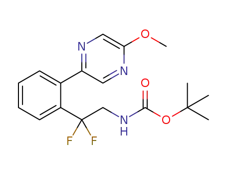 tert-butyl 2,2-difluoro-2-(2-(5-methoxypyrazin-2-yl)phenyl)ethylcarbamate