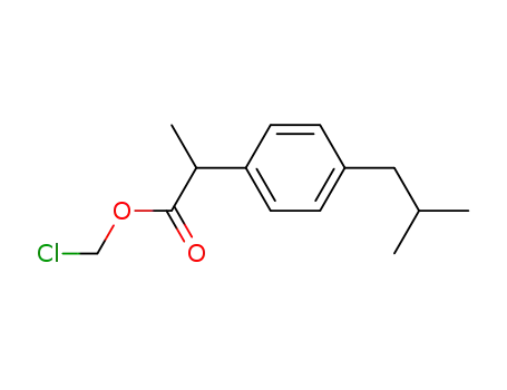 Molecular Structure of 135922-50-8 (chloromethyl 2-(4-isobutylphenyl)propanoate)