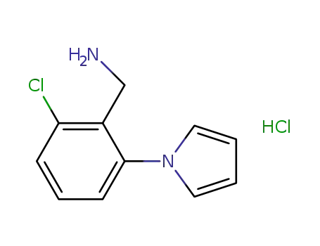 Molecular Structure of 418762-90-0 (2-(1H-pyrrol-1-yl)benzenemethanamine hydrochloride salt)