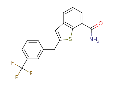 2-[3-(trifluoromethyl)benzyl]-1-benzothiophene-7-carboxamide
