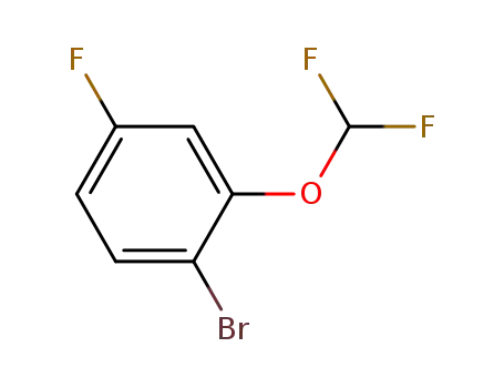 Molecular Structure of 954235-83-7 (1-Bromo-2-difluoromethoxy-4-fluoro-benzene)