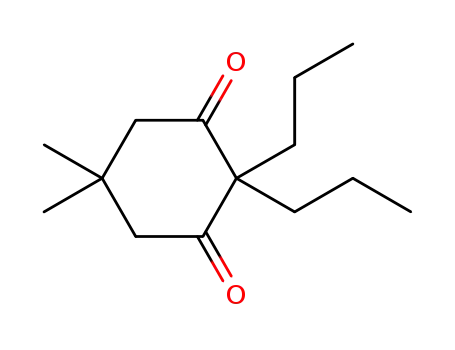 Molecular Structure of 24551-96-0 (2,2-Dipropyl-5,5-dimethylcyclohexane-1,3-dione)