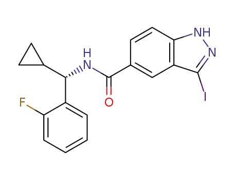 (S)-N-(cyclopropyl(2-fluorophenyl)methyl)-3-iodo-1H-indazole-5-carboxamide
