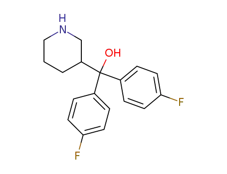 Molecular Structure of 117022-69-2 ([α,α-bis(4-fluorophenyl)]-3-piperidinemethanol)