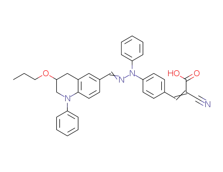 2-cyano-3-{4-[1-phenyl-2-(1-phenyl-3-propoxy-1,2,3,4-tetrahydroquinolin-6-methy-lene)hydrazinyl]phenyl}acrylic acid