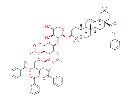 benzyl oleanolate 2,3,4-tri-O-benzoyl-β-D-xylopyranosyl-(1 → 3)-2,4-di-O-acetyl-α-L-rhamnopyranosyl-(1 → 2)-α-L-arabinopyranoside