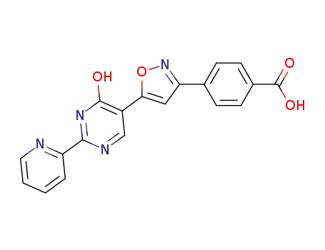 4-(5-(4-hydroxy-2-(pyridin-2-yl)pyrimidin-5-yl)isoxazol-3-yl)benzoic acid