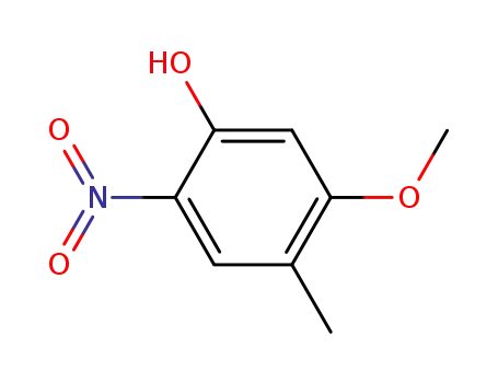 Molecular Structure of 101257-48-1 (5-methoxy-4-methyl-2-nitrophenol)