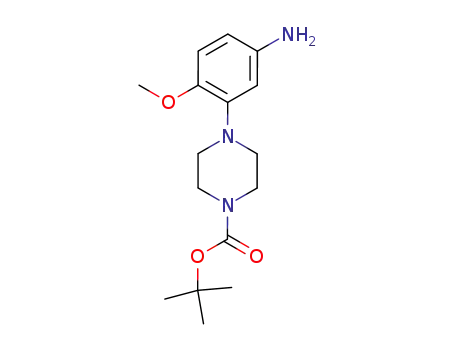 Molecular Structure of 148546-91-2 (tert-butyl 4-(5-amino-2-methoxyphenyl)piperazine-1-carboxylate)