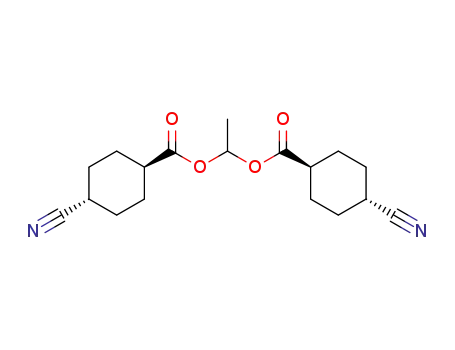 Molecular Structure of 87589-42-2 (1,1-ethylidene bis(trans-4-cyanocyclohexanecarboxylate))
