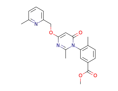 4-methyl-3-[2-methyl-4-(6-methyl-pyridin-2-ylmethoxy)-6-oxo-6H-pyrimidin-1-yl]-benzoic acid methyl ester