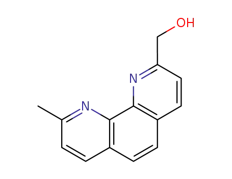 Molecular Structure of 118896-79-0 (1,10-Phenanthroline-2-methanol, 9-methyl-)