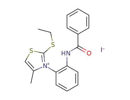 3-[2-(benzoylamino)phenyl]-2-(ethylsulfanyl)-4-methyl-1,3-thiazol-3-ium iodide