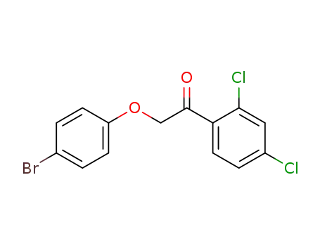 Molecular Structure of 64009-01-4 (Ethanone, 2-(4-bromophenoxy)-1-(2,4-dichlorophenyl)-)