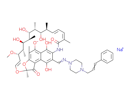 25-desacetyl-3-(4-cinnamyl-1-piperazinyl)iminomethyl rifamycin SV sodium salt