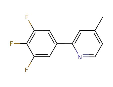 Molecular Structure of 596815-61-1 (Pyridine, 4-methyl-2-(3,4,5-trifluorophenyl)-)