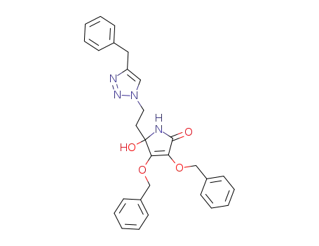 5-(2-(4-benzyl-1H-1,2,3-triazol-1-yl)ethyl)-3,4-bis(benzyloxy)-5-hydroxy-1H-pyrrol-2(5H)-one