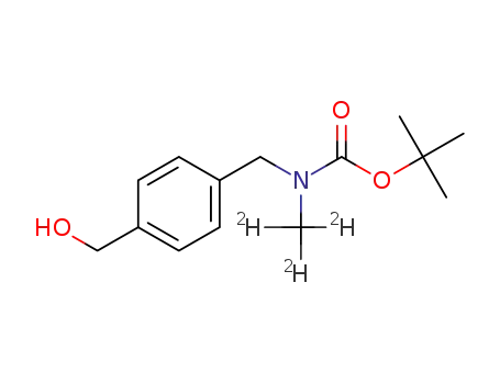 Molecular Structure of 1428935-43-6 (tert-butyl N-[[4-(hydroxymethyl)phenyl]methyl]-N-(trideuteriomethyl)carbamate)