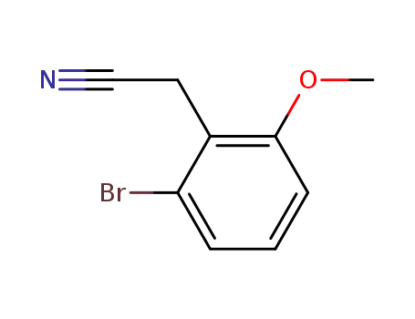 Molecular Structure of 93710-55-5 (2-(2-bromo-6-methoxyphenyl)acetonitrile)