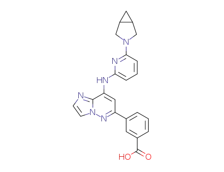 3-(8-(6-(3-aza-bicyclo[3.1.0]hexan-3-yl)pyridin-2-ylamino)imidazo[1,2-b]pyridazin-6-yl)benzoic acid