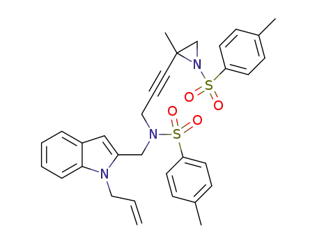 N-((1-allyl-1H-indol-2-yl)methyl)-4-methyl-N-(3-(2-methyl-1-tosylaziridin-2-yl)prop-2-ynyl)benzenesulfonamide